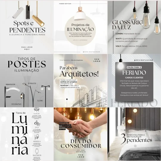 Posts para loja de iluminação instagram (3)